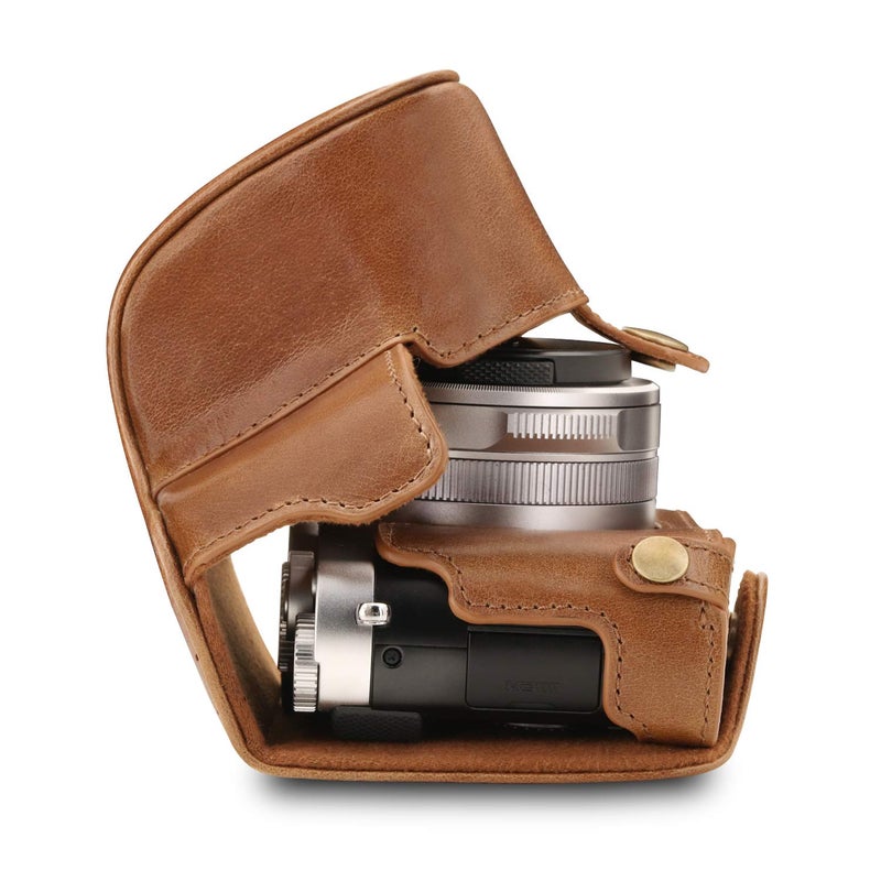 MegaGear MG1606 Ever Ready Genuine Leather Camera Case Compatible with Leica D-Lux 7 - Brown, One Size - Image 4